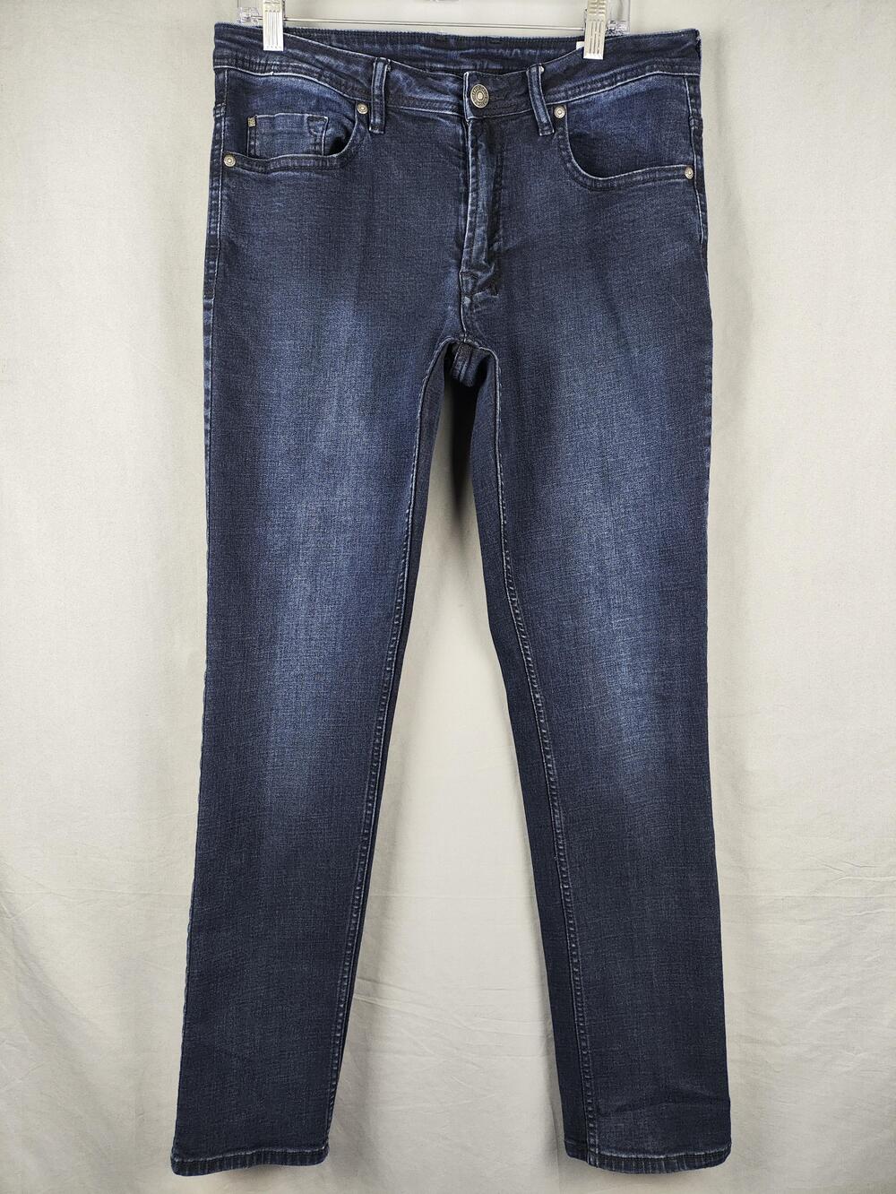 Buffalo David Bitton Jackson Jeans Mens 32x34 Medium Wash Blue Straight Stretch